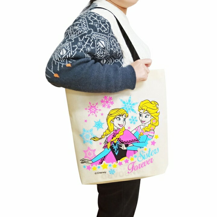 楽天市場 トートバック アナ雪 ディズニー 選べる4種類 かわいい キャラ バッグ 不織布生地 エコバッグ マチ付き プレゼントにも エクスプレスジャパン