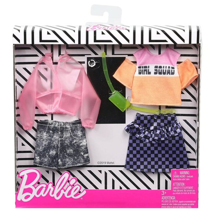21年新作入荷 バービー人形 服 かわいい ファッション 2パック ジャケット ギンガム 人形用ウエストポーチ付き 人形用腕時計付き 着せ替え人形用ドレス アクセサリー 女の子 おもちゃ Baebie Www Tonna Com