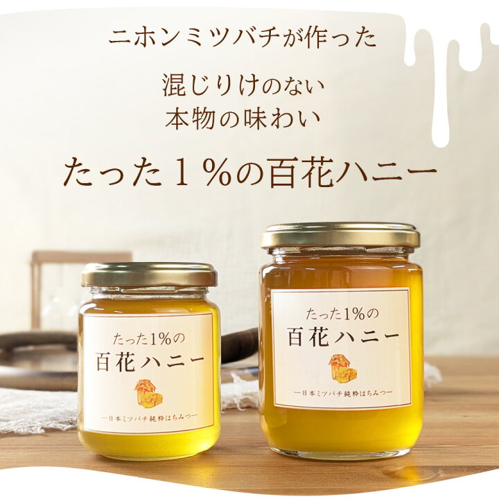 楽天市場】はちみつ 国産 非加熱 純粋 日本ミツバチ 百花ハニー 