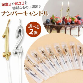 ＼今だけポイント10倍／ 数字キャンドル ろうそく バースデー アニバーサリー SNS ナンバー ゴールド シルバー インテリア イベント 西暦 新年 ケース付き 個包装 数字 盛り上げる 新商品