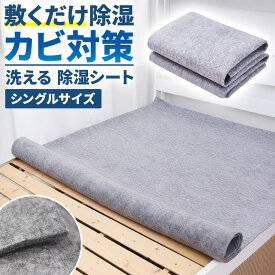 ＼今だけポイント10倍／ 除湿シート 洗える シングル 湿気取りシート カビ対策 防ダニ 結露対策 敷布団 マットレス ベッド 押入れ クローゼット フローリング 吸湿シート 繰り返し使える 天日干し 消臭 抗菌 汗対策 ニオイ オールシーズン 寝具