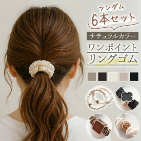 ＼今だけポイント10倍／ ヘアゴム レディース 6本セット ナチュラルカラー 大人可愛い ニュアンスカラー 上品 まとめ髪 ゴム シンプル ビジュー風 アクセサリー 痛くない キュート オフィス カジュアル ヘアアクセサリー 髪どめ おしゃれ ポニーテール