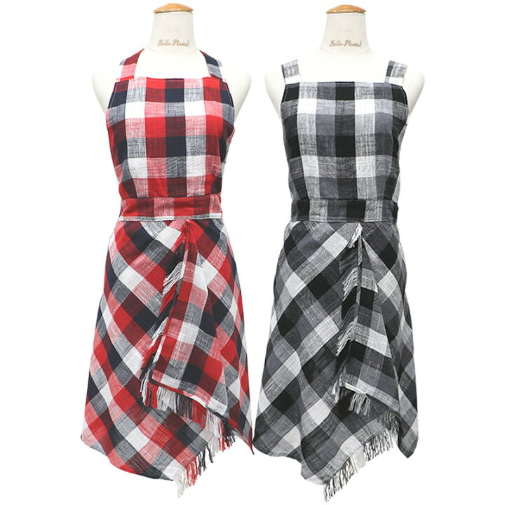楽天市場 エプロン かわいい チェック柄 おすすめ レディース 母の日 ギフト おしゃれ エクスプレスジャパン