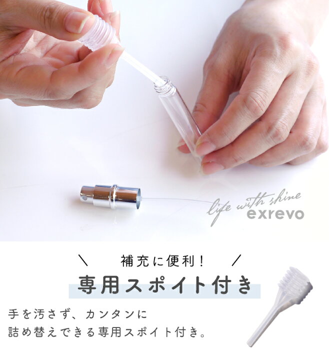 楽天市場 スリムアトマイザー スプレーボトル 5ml 4本セット アルコール対応 ミニボトル 次亜塩素酸水対応 ガラス スポイト ボトルスプレー スプレー 容器 香水 レジャーグッズ トラベルグッズ 詰め替え容器 詰め替えボトル 空ボトル メール便 送料無料 帽子の