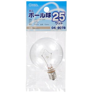 ���M�d�� ����E12 �~�j�{�[���� �y�[����2�T�ԁzLB-G5225-C �~�j�{�[�����i25W/�N���A/G50/E12�j OHM�i�I�[���d�@�j