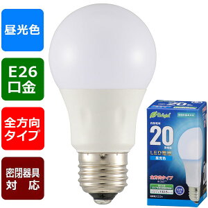 LEDd E26 ʓd`(`Ή) LEDdi20`/265lm/2.0W/F/E26/Sz260°/`Ήj_06-4339_LDA2D-G AG27_OHMiI[d@j