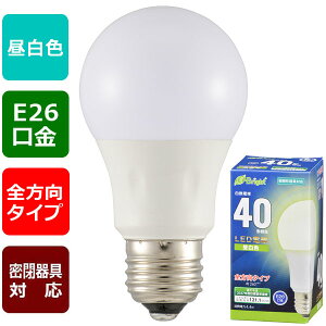 LED�d�� ����E26 ��ʓd���`(���`���Ή�) LED�d���i40�`����/533lm/4.4W/�����F/E26/�S�����z��260°/���`���Ή��j_06-4341_LDA4N-G AG27_OHM�i�I�[���d�@�j