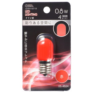 LEDd E17 ic LEDicip/0.8W/4lm/ԐF/T20/E17j_06-4624_LDT1R-H-E17 13_OHMiI[d@j