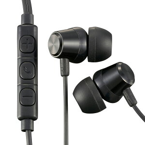AV オーディオ イヤホン 【スマホ対応】ステレオイヤホン(コントローラー一体型/耳栓型/ブラック)_03-2482_HP-B172N-K_OHM(オーム電機)