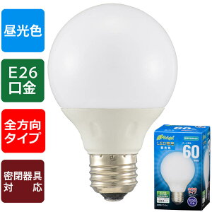LED�d�� �{�[�����` LED�d�� �{�[�����`�i60�`����/750lm/�����F/E26/�S�����z��240°/���`���Ή��j_06-3598_LDG6D-G 7AG20_OHM�i�I�[���d�@�j