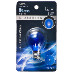 LED�d�� ����E17 �T�C�����` LED�T�C�����i�����p/1.2W/1lm/�N���A�F/S35/E17�j_06-4646_LDS1B-H-E17 13C_OHM�i�I�[���d�@�j