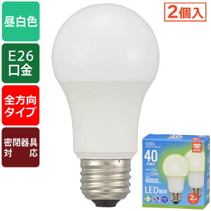 LED�d�� E26 40�`���� �����F 2���bLDA5N-G AG6 2P 06-5518 �I�[���d�@