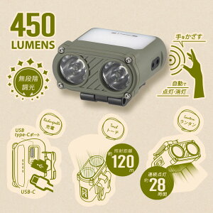 ZT[t}`CgiMAX450 lm/USB[d/iK/A_28/ی쓙IPX4j_08-0938_LH-SC50A7_OHMiI[d@j