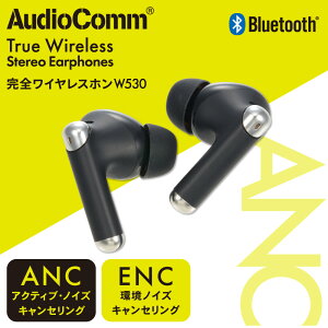 ���S���C�����X�z���iANC/ENC�ʘb�Ή�/Bluetooth6.0/�u���b�N�j_03-2264_HP-W530N_OHM�i�I�[���d�@�j