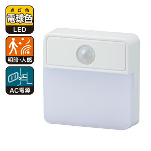 LED�i�C�g���C�g�i���Á{�l���Z���T�[/45 lm/�d���F�j_06-0714_NIT-ALA6JSQ2-WL_OHM�i�I�[���d�@�j