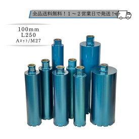 湿式キレマンコアビット100mm L250 ネジタイプ：Aロット・M271本物ダイヤモンドコアビット