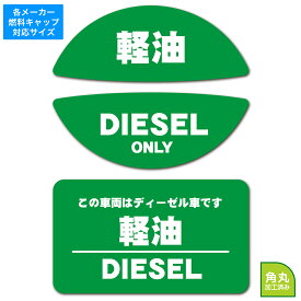 送料無料 給油口キャップ用燃料表示ステッカー&長方形ステッカーセット ディーゼル 軽油 油種間違い防止 グリーン FCS-B 日本製 EXPROUD B09WDHXSMC