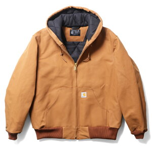 CARHARTT / �J�[�n�[�g CRHTT-J140 DUCK QUILTED FLANNEL-LINED ACTIVE JACKET / �_�b�N�L���e�B���O�t�����l���A�N�e�B�u�W���P�b�g -�S3�F- �A�E�^�[ �t�[�h ���� �����|�C���g ���S �X�g���[�g �J�W���A�� ��