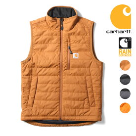 CARHARTT / カーハート CRHTT102286 GILLIAM VEST / ギリアムベスト -全4色- アウター インナー RAIN DEFENDER 無地 シンプル 軽量 撥水 ジッパー ロゴ ナイロン ワーク 大きいサイズ US規格[CRHTT102286]