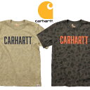 『CARHARTT/カーハート』 CRHTT104346 HEAVYWEIGHT S/S LOGO CAMO T-SHIRT / ヘビーウェイトロゴ迷彩半袖プリントTシャツ -全2色-/RELA…