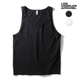 LOS ANGELES APPAREL / ロサンゼルスアパレル L-1815GD 6.5oz GD BASIC MENS TANK / メンズタンクトップ -全2色- メンズ 無地 スポーティ 配色 ロゴ ストリート 肌着 下着 アンダーウェア [L-1815GD]