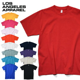 LOS ANGELES APPAREL / ロサンゼルスアパレル LAA1801GD Garment Dye Short Sleeve Crew Nek 6.5oz /ガーメントダイ 半袖クルーネック 6.5オンス -全13色- 半袖Tシャツ メンズ レディース ビンテージ アメリカ 大きいサイズ ゆったり 染め 無地 厚手 [LAA1801GD]