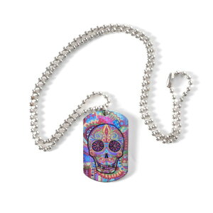 NO BRAND / m[uh F-2437 DAY OF THE DEAD MULTI COLOR EXPOXT DOGTAG NECK LACE / fC Iu U fbh }`J[ G|LV hbN^O lbN[X -S1F- lbNX Jx LVR hN {[