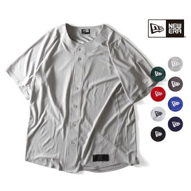 NEW ERA / ニューエラ NEA220 DIAMOND ERA FULL-BUTTON JERSEY / ダイヤモンドエラフルボタンジャージ -全8色- トップス 無地 薄手 半袖 ベースボールシャツ カジュアル アウトドア メンズ レディース [NEA220]