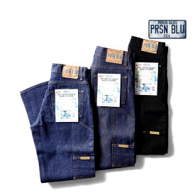 PRISON BLUES / プリズンブルース PRBS191 WORK JEAN 7-POCKET / ワークデニムジーンズ 7ポケット -全3色- USA アメリカ DENIM ギャランティチケット メンズ メタルボタン リベット ポケット ネームタグ ワークパンツ 洗い リンスド ワイド リラックスフィット [PRBS191]