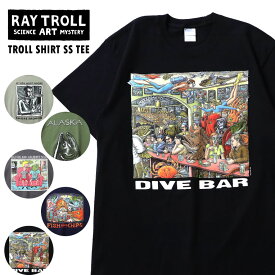 『RAY TROLL/レイ・トロール』 TROLL01 TROLL SHIRT SHORTSLEEVE TEE / トロール アートワークプリント 半袖Teeシャツ -全5色- /アートグラフィック/アートワーク/魚/メンズ/レディース[TROLL01]