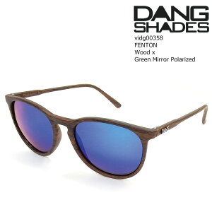 �_�� �V�F�C�f�B�[�Y �T���O���X �Ό� �t�F���g�� vidg00358 DANG Shades FENTON Wood x Green Mirror Polarized �����˃J�b�g ���E�N���A �t�B�b�V���O