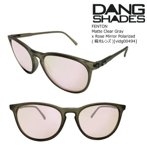�_�� �V�F�C�f�B�[�Y �T���O���X �Ό� �t�F���g�� vidg00494 DANG Shades FENTON Matte Clear Gray x Rose Mirror Polarized �����˃J�b�g ���E�N���A