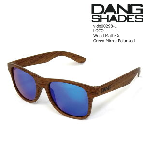 �_�� �V�F�C�f�B�[�Y �T���O���X �Ό� ���R vidg00298-1 DANG Shades LOCO Wood Matte X Green Mirror Polarized �����˃J�b�g ���E�N���A�Ƀ{�[�h �t�B�b�V���O