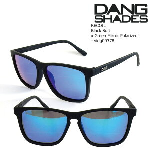 �_�� �V�F�C�f�B�[�Y �T���O���X �Ό� ���R�C�� vidg00378 DANG Shades RECOIL Black Soft x Green Mirror Polarized �����˃J�b�g ���E�N���A �X�m�[�{�[�h