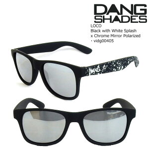 �_�� �V�F�C�f�B�[�Y �T���O���X �Ό� ���R vidg00405 DANG Shades LOCO Black with White Splash x Chrome Mirror Polarized �����˃J�b�g ���E �t�B�b�V���O