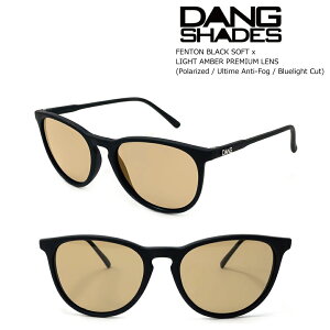 �_�� �V�F�C�f�B�[�Y �T���O���X �Ό� �t�F���g�� vidg00430-fbr DANG Shades FENTON Black Soft x Light Amber Premium Lens �����˃J�b�g ���E�N���A
