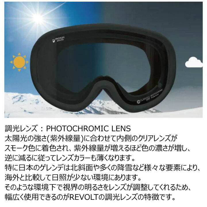 楽天市場】リボルト ボードゴーグル スーパーライトフレーム R25MBK 24 