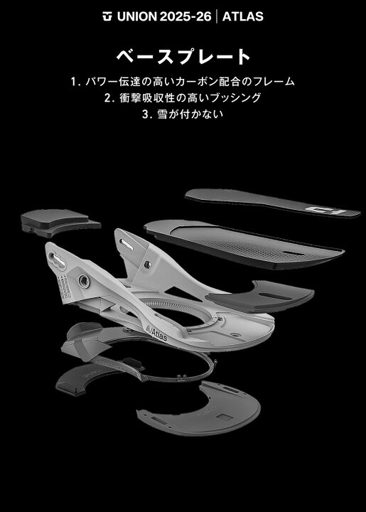 楽天市場】25-26 ユニオン ビンディング アトラス ホワイト/オレンジ 