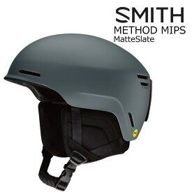 25-26 スミス スノーヘルメット メソッド ミップス マットスレート SMITH Helmet METHOD Mips Matte Slate アジアンフィット KOROYD 軽量インモールド