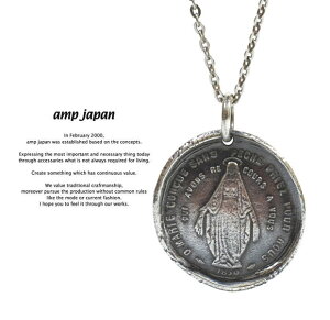 �A���v�W���p�� amp japan 13AH-283 Stamped Mary Necklace AMP JAPAN �V���o�[ �}���A �l�b�N���X �����Y ���f�B�[�X