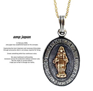 �A���v�W���p�� amp japan 13AH-360 Silver Locket with K10 Maria Necklace AMP JAPAN �V���o�[ �S�[���h �}���A �l�b�N���X �����Y ���f�B�[�X