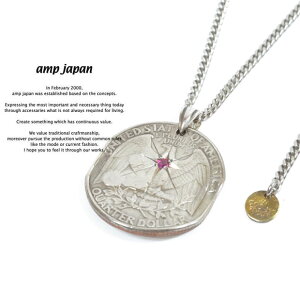 �A���v�W���p�� amp japan 13AA-102 Quarter Dollar Necklace RubyAMP JAPAN �R�C�� �l�b�N���X �R�C���l�b�N���X �����Y ���f�B�[�X