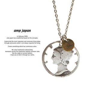�A���v�W���p�� amp japan 13AH-109 Mercury Dime NecklaceAMP JAPAN �R�C�� �l�b�N���X �R�C���l�b�N���X �����Y ���f�B�[�X