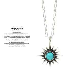 �A���v�W���p�� amp japan 16AC-120 Sunburst NecklaceAMP JAPAN silver sun turquoise necklace �V���o�[ ���z �^�[�R�C�Y �l�b�N���X �����Y ���f�B�[�X