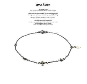amp japan �A���v�W���p�� 16AC-413 Narrow Black Chain Bracelet & Anklet -Petite Croix- AMP JAPAN silver �V���o�[ �N���X �X�^�[ �`�F�[�� �u���X���b�g �A���N���b�g �����Y ���f�B�[�X