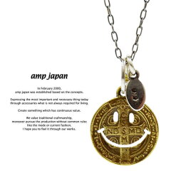 アンプジャパン amp japan 11AD-890 Smile NecklaceAMP JAPAN 真鍮 スマイル コイン ネックレス メンズ レディース