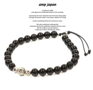amp japan�@�A���v�W���p�� 14ah-410 hallmark beads bracelet -onyx- AMP JAPAN �V���o�[ �I�j�L�X �V�R�� �u���X���b�g �����Y ���f�B�[�X