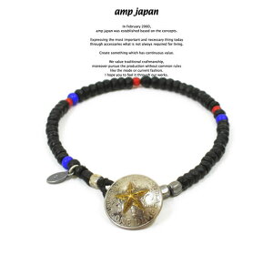 �A���v�W���p�� amp japan 15AHK-417 Star Dime Concho Beads Bracelet-OnyxAMP JAPAN �X�^�[ �R�C�� �u���X���b�g �����Y ���f�B�[�X