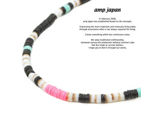 amp japan アンプジャパン 14ahk-115 Black African Disk Beads 3way Choker AMP JAPAN アフリカン ネックレス ブレスレット アンクレット メンズ レディース