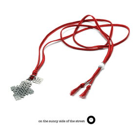 on the sunny side of the street オンザサニーサイドオブザストリート710-207,S/RED Small Ethiopian Cross Necklace Silver シルバー エチオピアン クロス コード ネックレス メンズ レディース